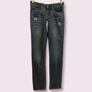 MUDD Vintage Womens Juniors Straight Leg Jeans